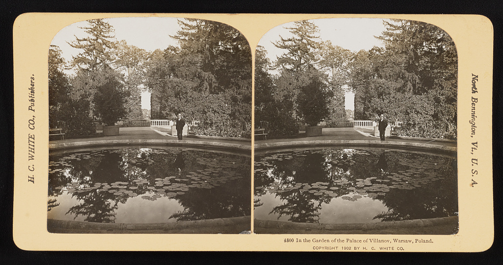 In the garden of the palace of Villanov, Warsaw, Poland