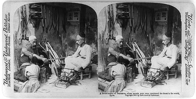 A sword maker of Damascus, whose swords were once considered the finest in the world, Syria