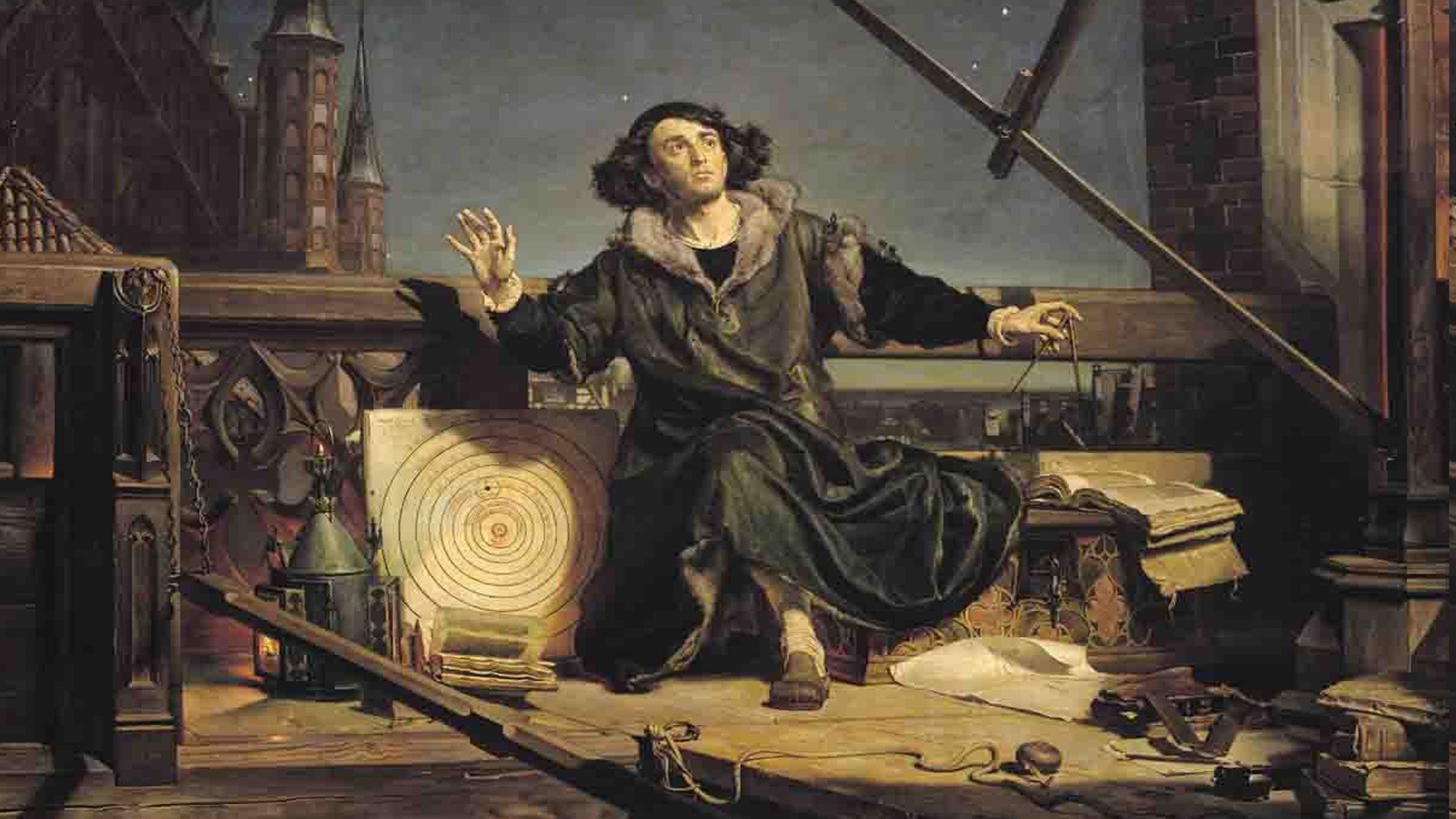 Jan Matejko - Kopernik rozmowa z Bogiem konwersja do 3D