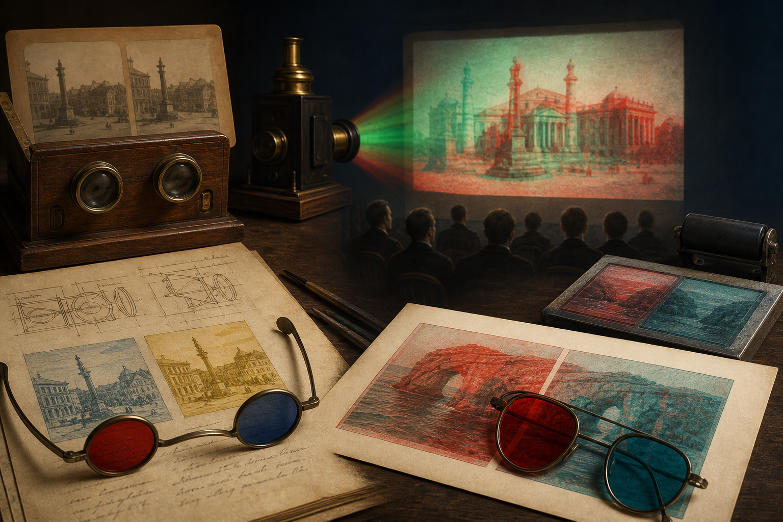 The Birth of the Anaglyph: Rollmann, d’Almeida and Ducos du Hauron